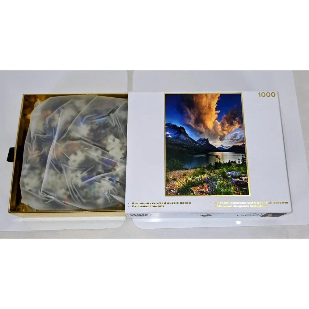 Ret. Buffalo Games Gold Glacier National Park Jigsaw Puzzle 1000 Daniel Ewert